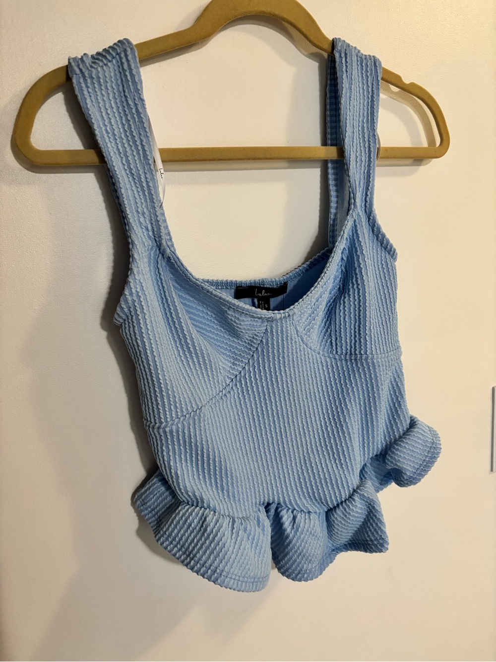 Light Blue Peplum Tank